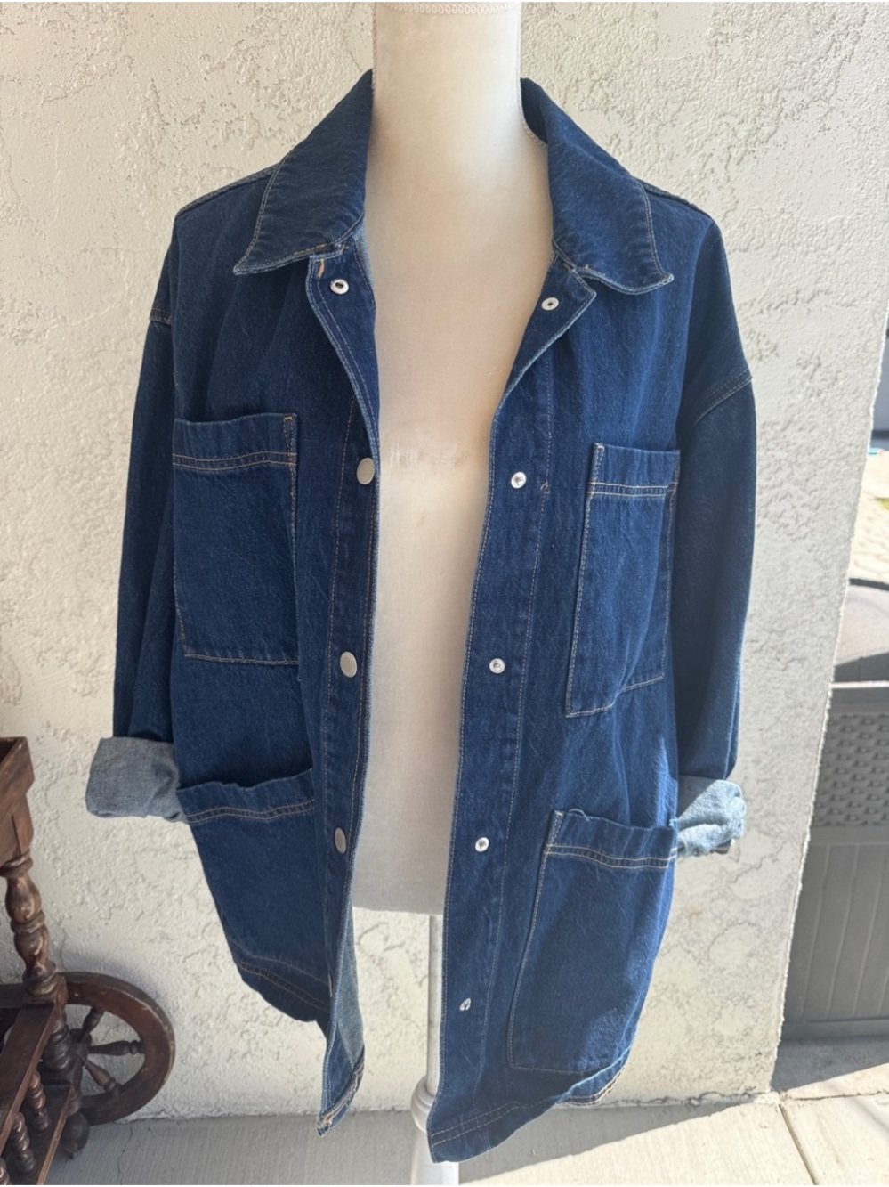 Classic Dark Blue Denim Jacket - Oversized Womens size XL . Great condition!